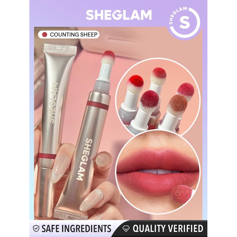 SHEGLAM Pout Pillow Cushion Matte Liquid Lipstick-Counting Sheep