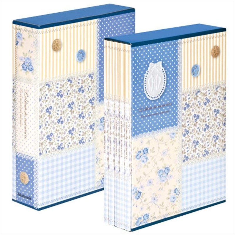 Nakabayashi 5PL-270-31-B Pocket Album, Patchwork, Blue
