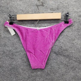 Victoria's Secret PINK Victoria Secret Bikini Bottom Womens Small Brazilian Pink Shimmer