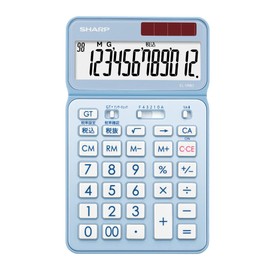 Sharp EL-VN83-AX Design Calculator Premium Model (Antibacterial Specification), Clear Blue, Nice Size Type