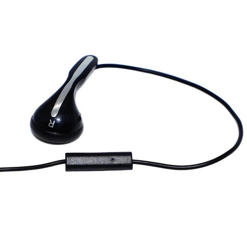 Avid Products AE-1M Disposable Stereo Black School Earbuds with Mic,