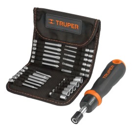Juego De Desarmador Tipo Matraca, 26 Piezas Y Estuche