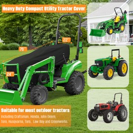 SIRUITON Tractor Covers Waterproof Heavy Duty Compatible withJohn Deere, Kubota, Bobcat, Mahindra, Waterproof, Dustproof, Universal Tractor Cover with Black Protective Bag