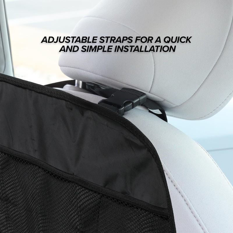 Armor All Car Backseat Kick Mat with Storage, Backseat Kick