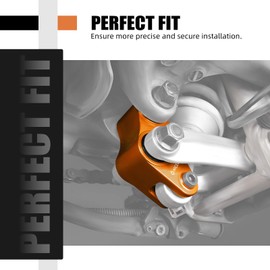 NICECNC Orange Triangular Support Lowering Connector Lowering Links Compatible with 690 Enduro/Enduro R/SMC/SMCR 2008-2018, Rear Lowering 40MM/1.57", Aluminum Alloy, Anodization, CNC