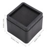 4PCS Durable Stackable Bed Risers Black Square MoisturE proof Insect