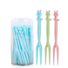 Obstgabeln - Dim Sum Fork - Premium Plastic Fruit Forks - Disposable Dessert Forks for Parties and Gatherings - Set of 150