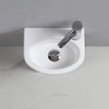Wall Hung Basin Sink Small Cloakroom Basin Rectangle Ceramic Wash