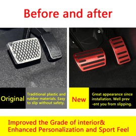 GZJUNFUGJ Stainless Steel Foot Gas Accelerator Brake Pedal Cover Compatible for Honda CR-V 2017-2024, Accord 10th/11th 2018-2023, Civic 10th/11th 2016-2024, Odyssey 2018-2023 Accessories Foot Pad Cap