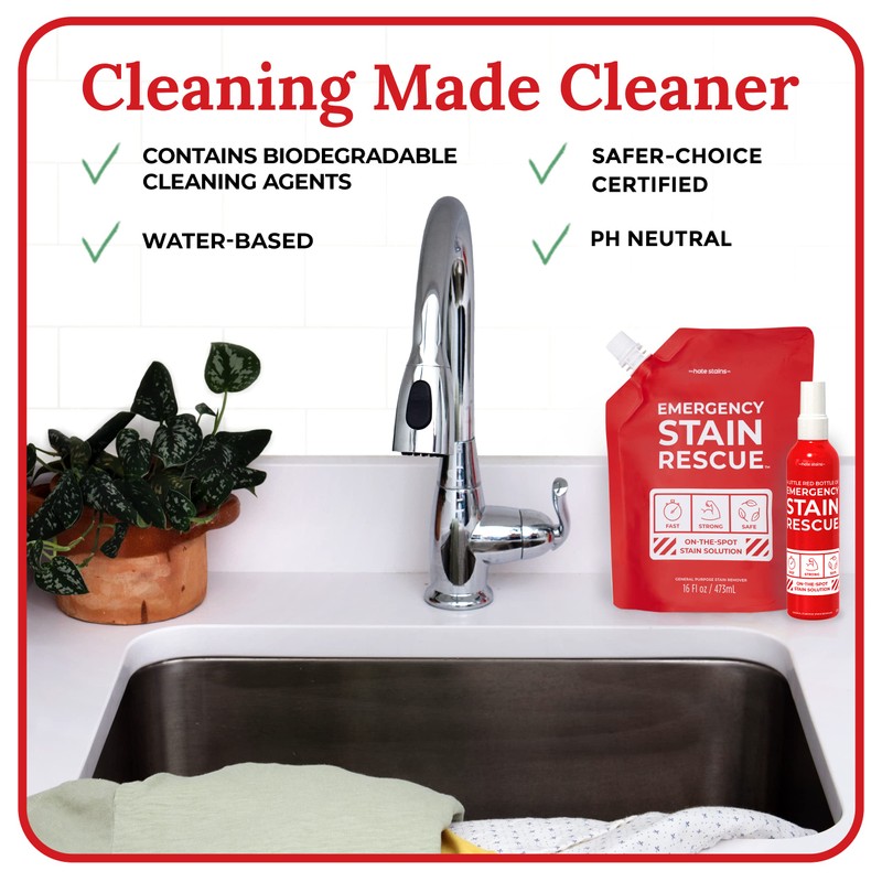 Emergency Stain Rescue Stain Remover Spray - Fast-Acting Spray for