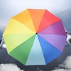 YUEMING Umbrella Windproof Compact Travel Umbrella, Rainbow Umbrella 10 Rib,