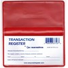 5 Checkbook Transaction Registers with Vinyl Checkbook Cover (Candy Red)