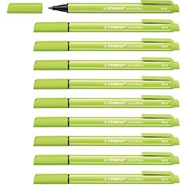 Nylon Tip Writing Pen - STABILO pointMax Box of 10 Light Green