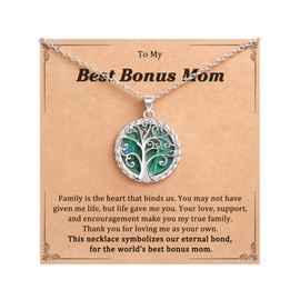 JOGDIAM Tree of Life Necklace Bonus Mom Gifts for Stepmom