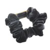 VingTAINE HS-92-G-GY Velour Scrunchie Hair Accessory with Plate, Gold x