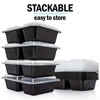 2 Compartment Meal Prep Containers - Reusable BPA Free Plastic
