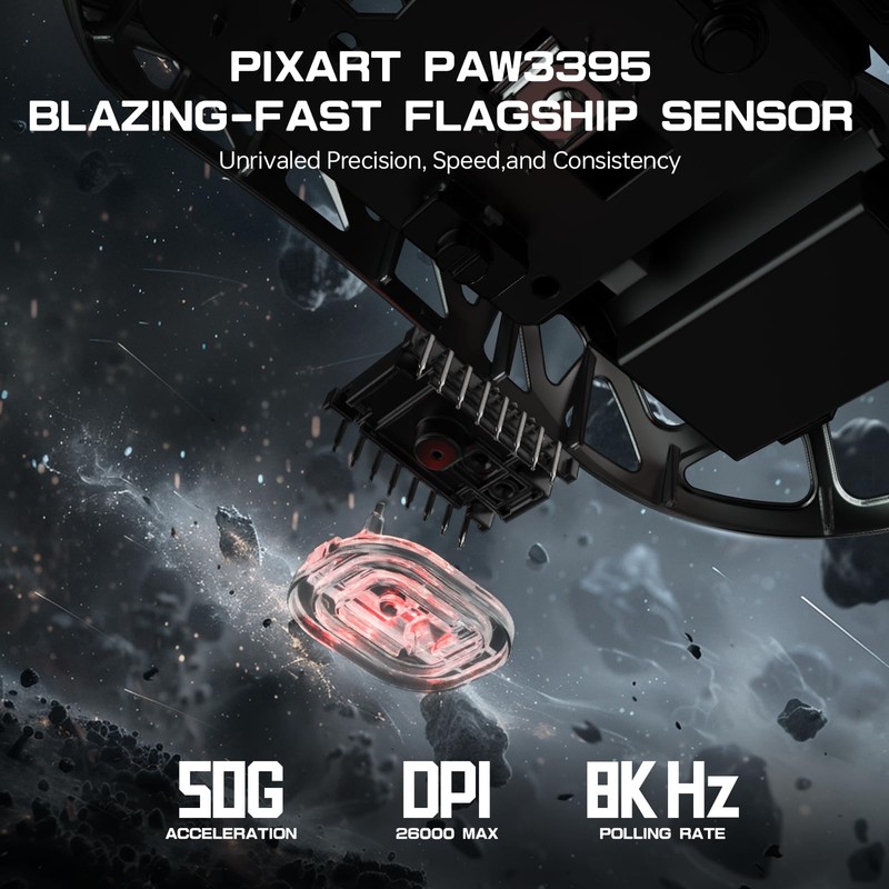 ATTACK SHARK R3 46g Superlight Magnesium Alloy Wireless Gaming Mouse,