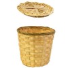 Round Bamboo Weaving Tea Basket with Lid - Mini Tea