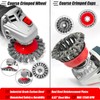 Attoshow 8pcs 4-1/2" Angle Grinder Wire Wheel Set - 4"