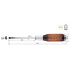 Vessel 100 Wood 6x100 Flat Tip Tang-Thru Screwdriver 100-6-100