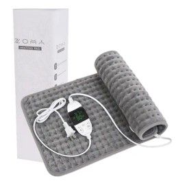 Compresa Caliente Eléctrica Zoma Oficial | Cojín Térmico Regulable Color Gris | Almohadilla Térmica Menstrual | Manta Térmica con Control Digital Apagado Automático | Compresa Terapéutica Cólicos