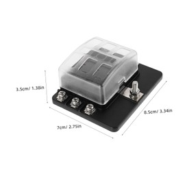 Ciieeo 1 Sets Way Automotive Fuse Box with LED Indicator Light Compact Fuse Block Holder for Cars Trucks Boats Efficient Multi Circuit Connections for Space Applications