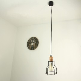 Pendant Light Vintage Black Copper Design 3 Edison Pendant Lamp Steam Punk Lamp Loft Lamp Frame Grid Light Retro Style Living Room Lamp Industrial