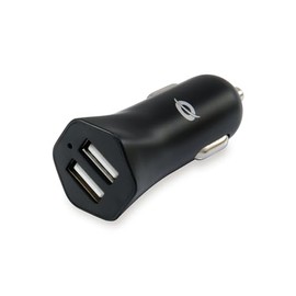 Conceptronic Carden 2-Port 12W USB Car Charger - Black