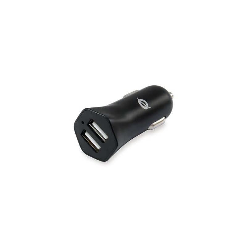 Conceptronic Carden 2-Port 12W USB Car Charger - Black