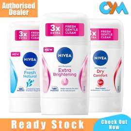Nivea Female Deodorant Stick Extra Brightening Fresh Natural Dry Comfort 50ml Deodorant Roll On Stick