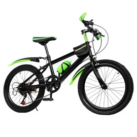 SNKOURIN 20 inch Mountain Bike, High-Carbon Steel MTB Adult Bicycle, Double Brake Outroad Mountain Bikes for Men Women,Green