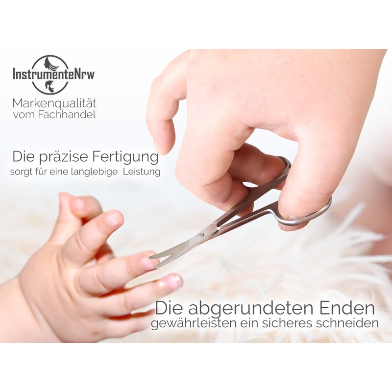 Professional Stainless Steel Nail Scissors with Rounded Tips