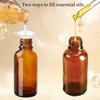 NICENEEDED 4 Pack 30ML Essential Oil Roller Bottles, Amber Oil