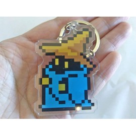 DoubleChin Final Fantasy 1 Keychain - Final Fantasy Characters Keychain - FF1 Keychain (Black Mage)