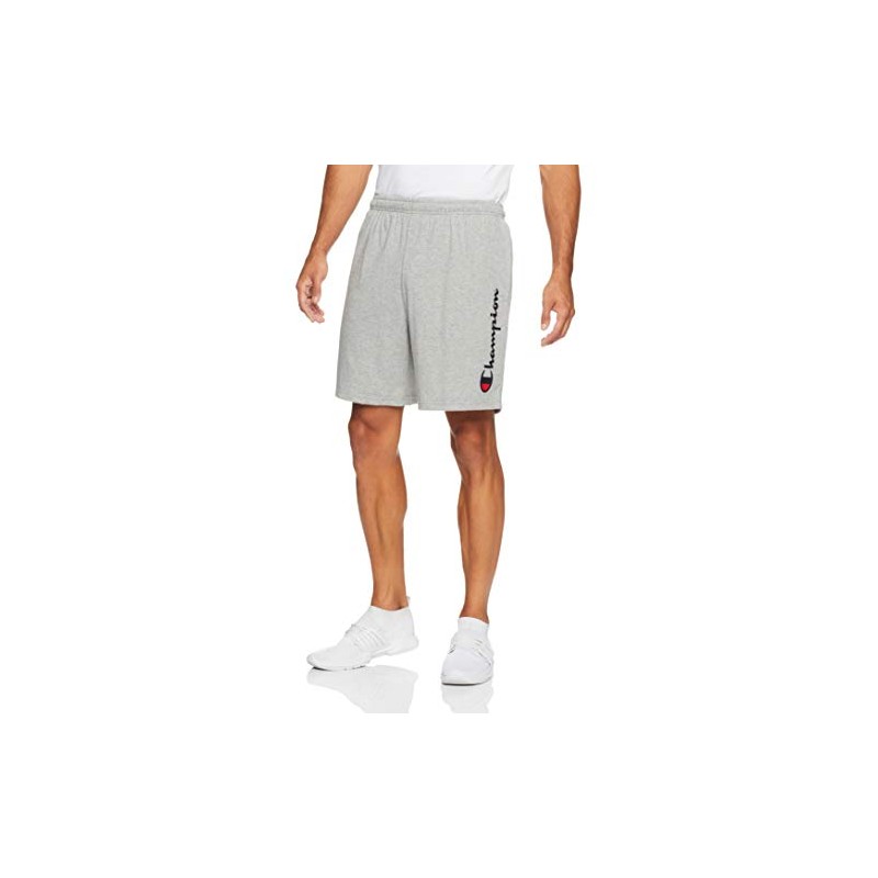 Champion Men's Script Jersey Short, Oxford Heather, X-Large