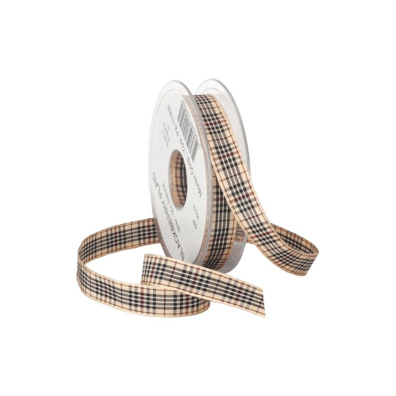 Morex - Cinta de tela escocesa, color natural