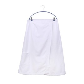 BY LORA - Toallas envolventes de spa para mujer, microfibra con bolsillo de secado rápido, tamaño pequeño, mediano, blanco