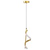Spiral LED Pendant Light Gold Color High Brightness Eyes Protection