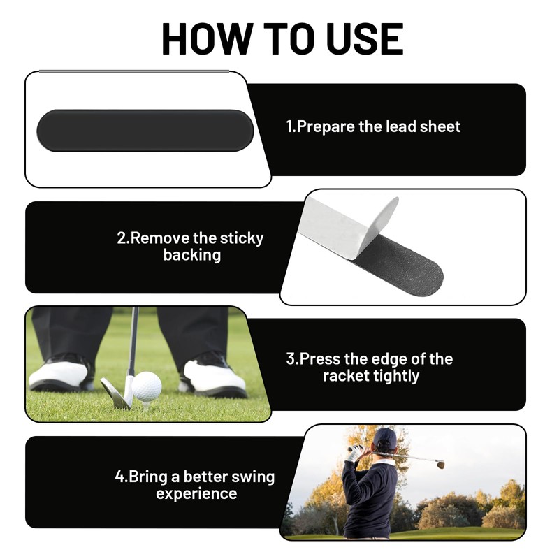 FunnAura 10 PCS Lead Tape Golf With 10 Tees Plastic,