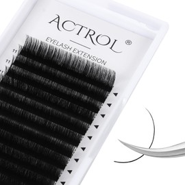ACTROL Classic Eyelash Extension 0.05mm DD Curl 11-14mm Mixed Tray Supplies Matte Black Professional Lashes