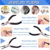 JONMON 8Pcs Jewelry Making Tool Kits with Round Nose/Side Cutting/Needle