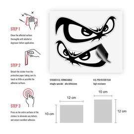 Quattroerre Supershaped Die-Cut Dragons for Car, Black, 10 x 12 cm