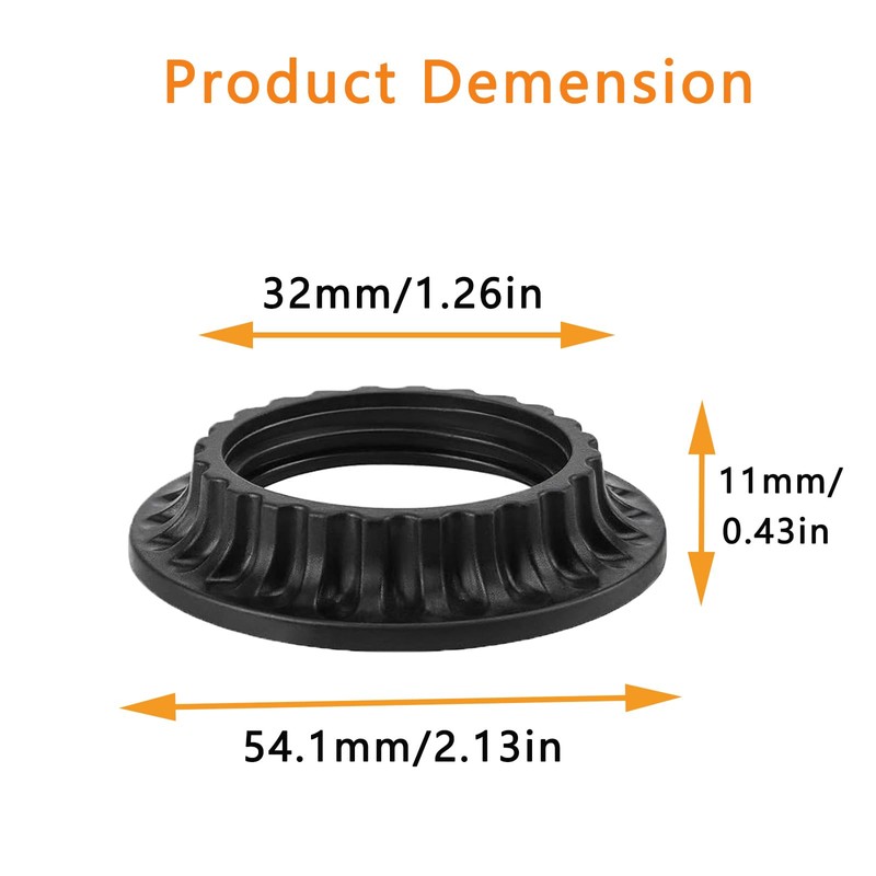 E26/E27 Light Socket Ring, Lamp Shade Holder Adapter Ring, Thread