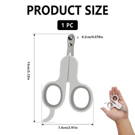 Cat and Small Animal Nail Clippers with Safety Blade Stainless Steel Non-Slip Handle Suitable for Cats, Dogs, Rabbits, Puppies, Hamsters, Birds, Beginners and Home Use