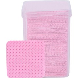 Toallitas de Uñas de 200 Piezas, Toallitas sin Pelusa, Toallitas de Pegamento para la Extensión de Pestañas, Toallitas de Uñas Toallitas de Desembolso de Pegamento de Pestañas (Rosa)
