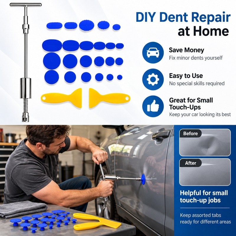 Car Dent Repair Puller Kit for Auto Body Panels –