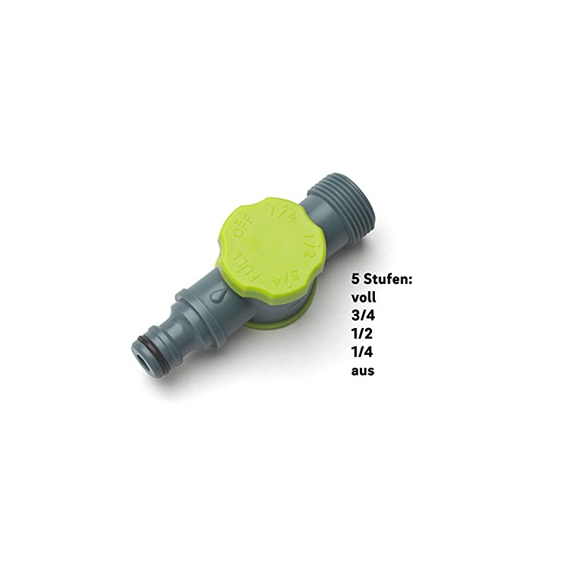 Rehau Julius 2 Flow Regulator, Grey/Green, 13 mm, 1/2 Inch