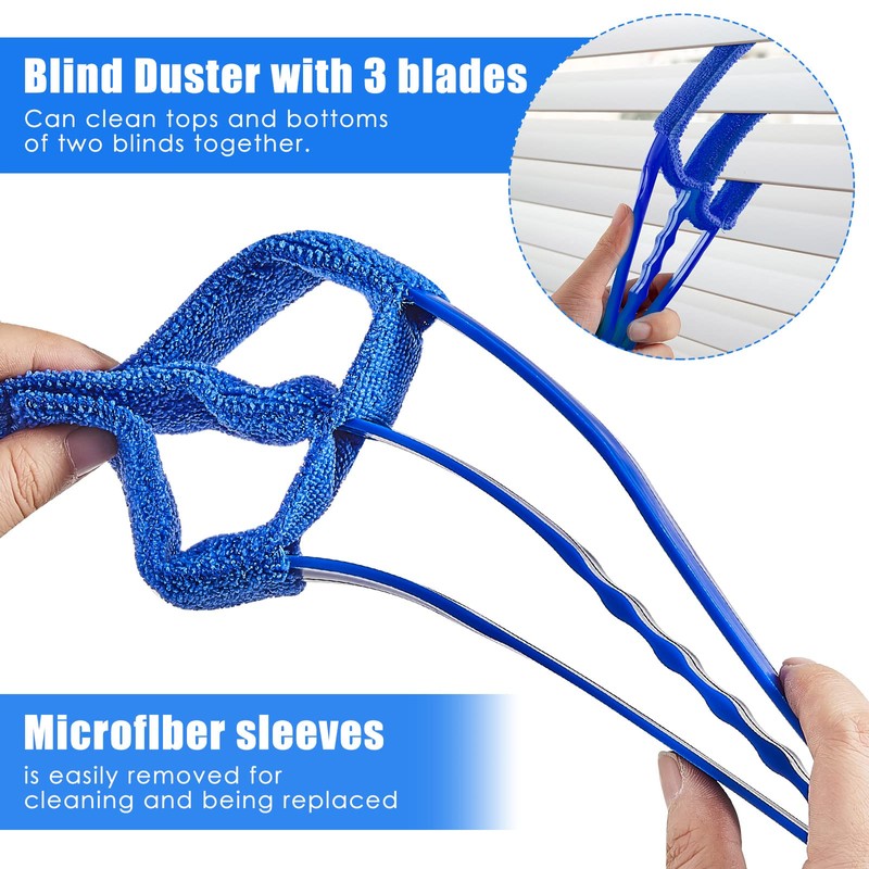 Romooa 4 Pcs Window Venetian Blind Cleaner Duster Tool 7