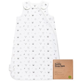 KeaBabies 2-Pack Organic Baby Sleep Sacks, 100% Cotton - Soft & Breathable 0.5TOG Baby Wearable Blanket, Toddler Sleeping Sack 0-6 Months, Easy to Wear Transitional Swaddles for Newborns, Infants (KeaStory, S)