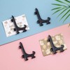 Tincogo 3" Black 12pcs/set Plastic Easels Plate Display Stands Picture